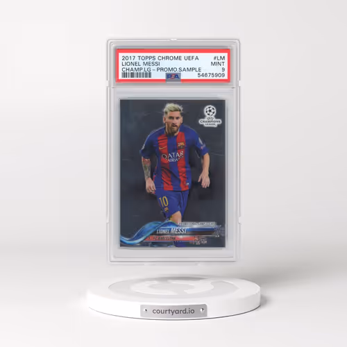 2017 Topps Chrome UEFA Champions League Promotional Sample #LM Lionel Messi (PSA 9 MINT)