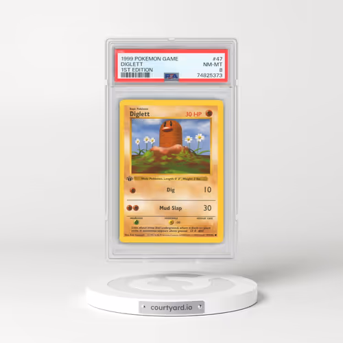 1999 Pokémon Game #47 Diglett - 1st Edition (PSA 8 NM-MT)