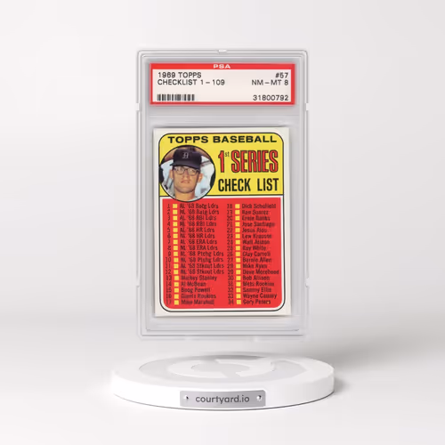 1969 Topps #57 Checklist 1-109 (PSA 8 NM-MT)
