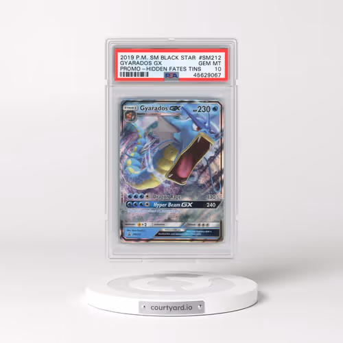 2019 Pokémon SM Black Star Promo #SM212 Gyarados GX - Holo Hidden Fates Tins (PSA 10 GEM MINT)
