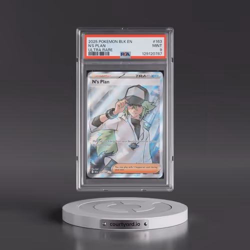 2025 Pokémon Blk EN-Black Bolt #163 N's Plan - Ultra Rare (PSA 9 MINT)