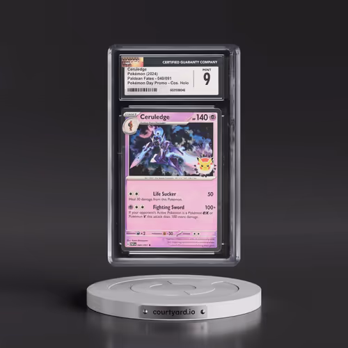 2024 Paldean Fates - PAF EN #040/091 Ceruledge - Pokémon Day Promo (Cosmos Holo) (CGC 9 MINT)