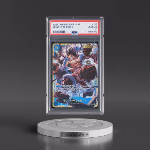 2025 One Piece Japanese OP11-A Fist of Divine Speed #118 Monkey D. Luffy (PSA 10 GEM MINT)