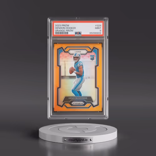 2023 Panini Prizm #329 Hendon Hooker - Orange Prizm (PSA 9 MINT)