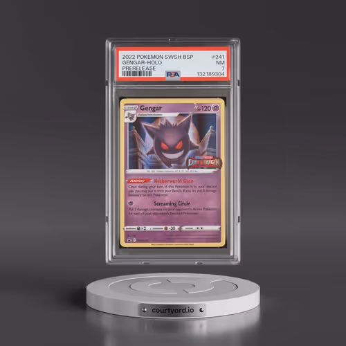 2022 Pokémon Swsh Black Star Promo #241 Gengar - Holo Prerelease (PSA 7 NM)