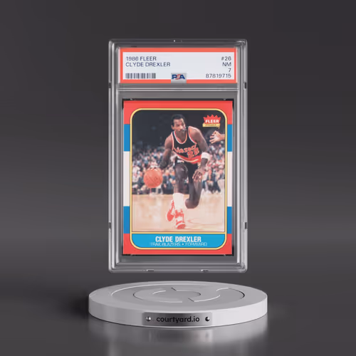 1986 Fleer #26 Clyde Drexler (PSA 7 NM)