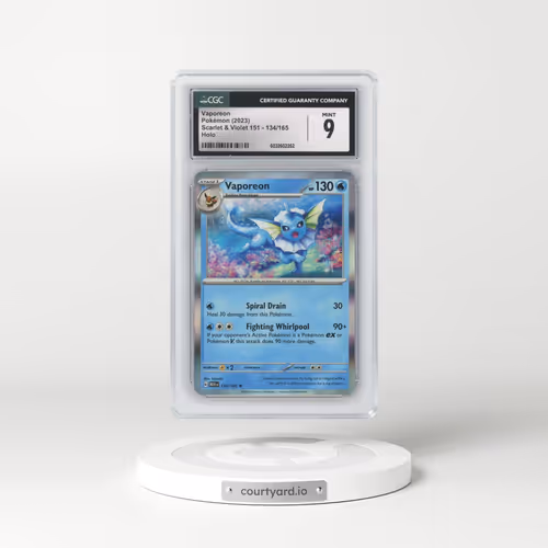 2023 Scarlet & Violet 151 - MEW EN #134/165 Vaporeon - Holo (CGC 9 MINT)