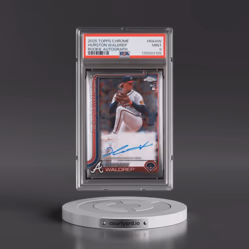 2025 Topps Chrome Rookie Autographs #RAHW Hurston Waldrep (PSA 9 MINT)