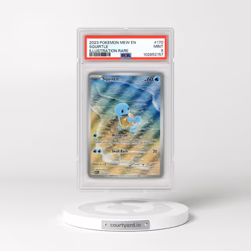 2023 Pokémon Mew EN-151 #170 Squirtle - Illustration Rare (PSA 9 MINT)