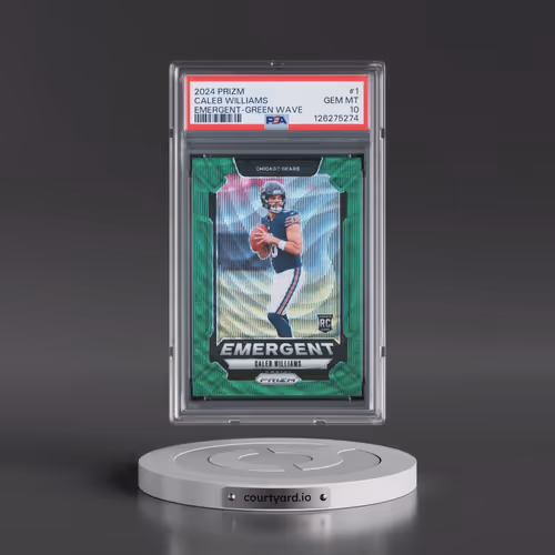 2024 Panini Prizm Emergent #1 Caleb Williams - Green Wave (PSA 10 GEM MINT)