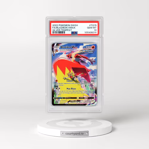 2022 Pokémon Sword & Shield Silver Tempest #TG15 Blaziken Vmax - Full Art (PSA 10 GEM MINT)