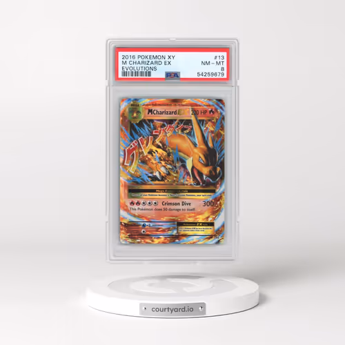 2016 Pokémon XY Evolutions #13 M Charizard EX - Holo (PSA 8 NM-MT)