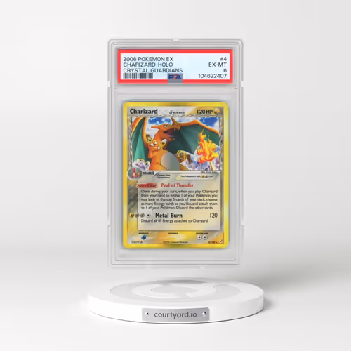 2006 Pokémon EX Crystal Guardians #4 Charizard - Holo (PSA 6 EX-MT)