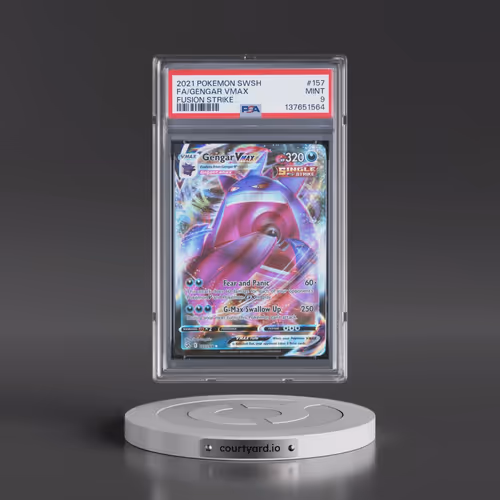 2021 Pokémon Sword & Shield Fusion Strike #157 Gengar Vmax - Full Art (PSA 9 MINT)