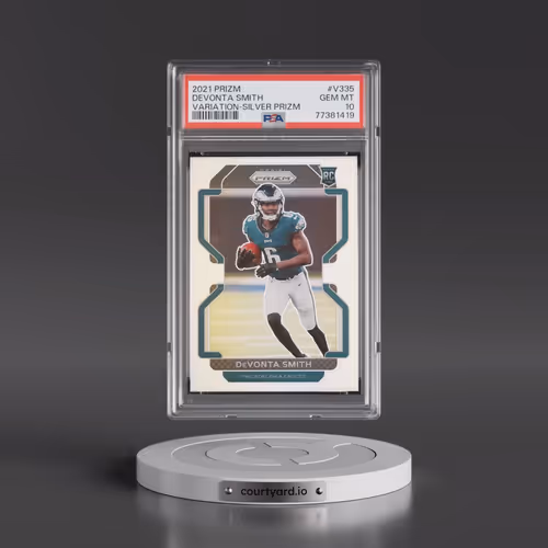 2021 Panini Prizm #V335 DeVonta Smith - Variation-Silver Prizm (PSA 10 GEM MINT)