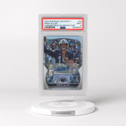 2022 Bowman University Chrome Prospects #59 Drew Allar - Autograph-Refractor (PSA 9 MINT)
