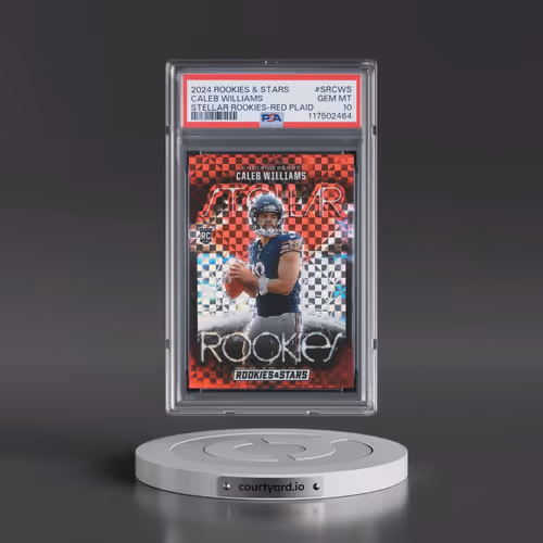 2024 Panini Rookies & Stars Stellar Rookies #SRCWS Caleb Williams - Red Plaid (PSA 10 GEM MINT)