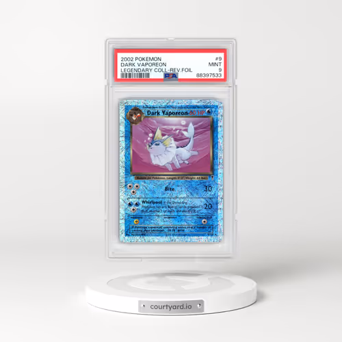 2002 Pokémon Legendary Collection #9 Dark Vaporeon - Reverse Foil (PSA 9 MINT)