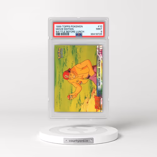 1999 Topps Pokémon the Movie Edt #10 Movie Edition - Battle Before Lunch (PSA 9 MINT)