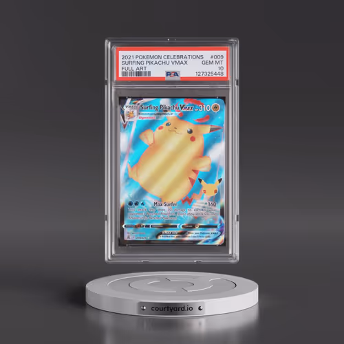 2021 Pokémon Celebrations #009 Surfing Pikachu Vmax - Full Art (PSA 10 GEM MINT)