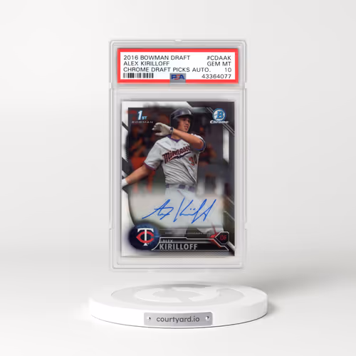 2016 Bowman Draft Chrome Draft Picks Autographs #CDAAK Alex Kirilloff (PSA 10 GEM MINT)