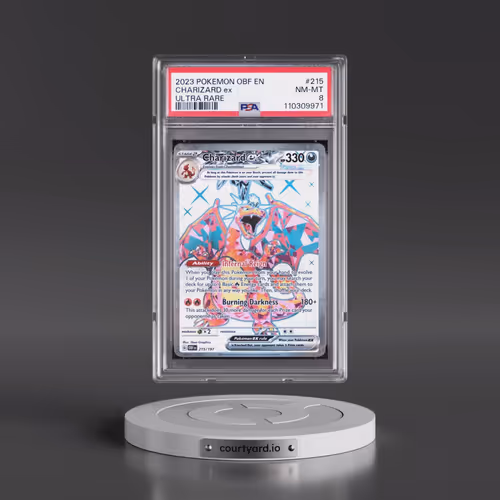 2023 Pokémon Obf EN-Obsidian Flames #215 Charizard EX - Holo Ultra Rare (PSA 8 NM-MT)