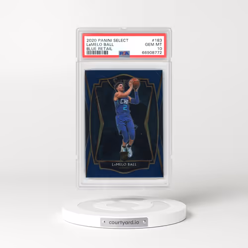 2020 Panini Select #183 LaMelo Ball - Blue Retail (PSA 10 GEM MINT)
