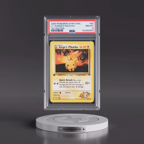 2000 Pokémon Gym Challenge #84 LT. Surge's Pikachu - 1st Edition (PSA 8 NM-MT)