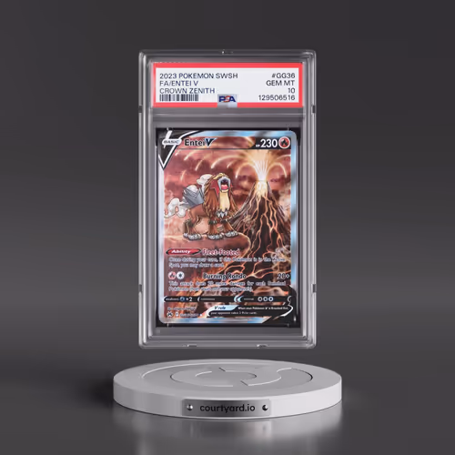 2023 Pokémon Sword and Shield Crown Zenith #GG36 Entei V - Holo Full Art (PSA 10 GEM MINT)