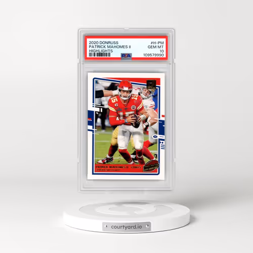 2020 Panini Donruss Highlights #H-PM Patrick Mahomes II (PSA 10 GEM MINT)