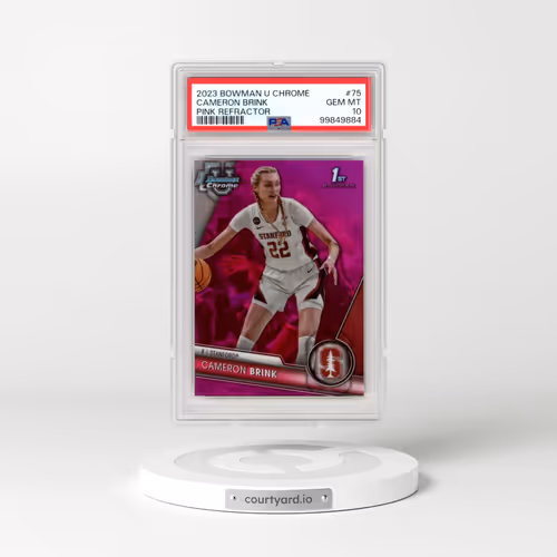 2023 Bowman University Chrome #75 Cameron Brink - Pink Refractor (PSA 10 GEM MINT)