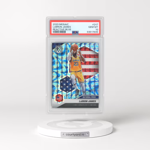 2020 Panini Mosaic #247 LeBron James - Reactive Blue (PSA 10 GEM MINT)
