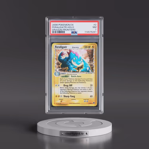 2006 Pokémon EX Dragon Frontiers #2 Feraligatr - Holo (PSA 7 NM)