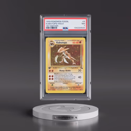 1999 Pokémon Fossil #9 Kabutops - 1st Edition Holo (PSA 7 NM)