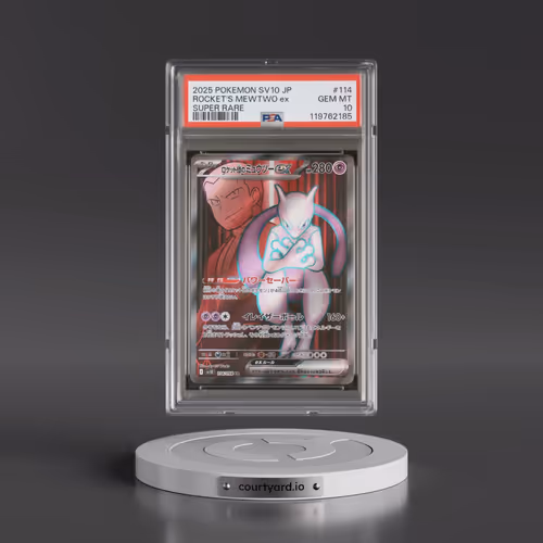 2025 Pokémon SV10-Glory of Team Rocket #114 Team Rocket's Mewtwo EX - Holo Super Rare (PSA 10 GEM MI