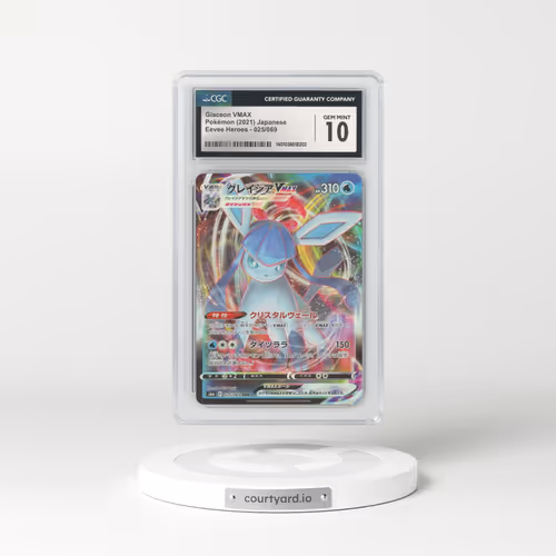 2021 Japanese Eevee Heroes #25 Glaceon VMAX - Full Art Holo (CGC 10 GEM MINT)