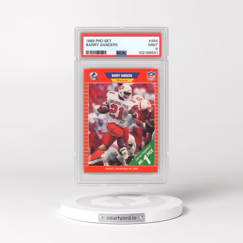 1989 Pro Set #494 Barry Sanders (PSA 9 MINT)