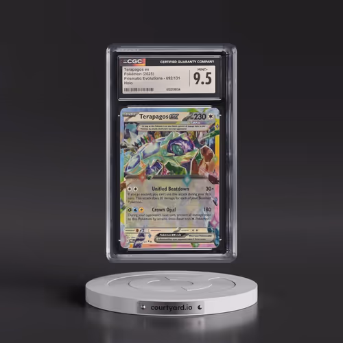 2025 Pokémon Pre EN-Prismatic Evolutions #092 Terapagos EX - Holo (CGC 9.5 MINT+)