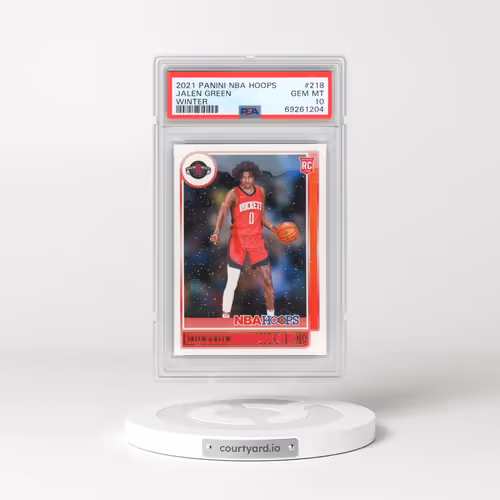 2021 Panini NBA Hoops #218 Jalen Green - Winter (PSA 10 GEM MINT)