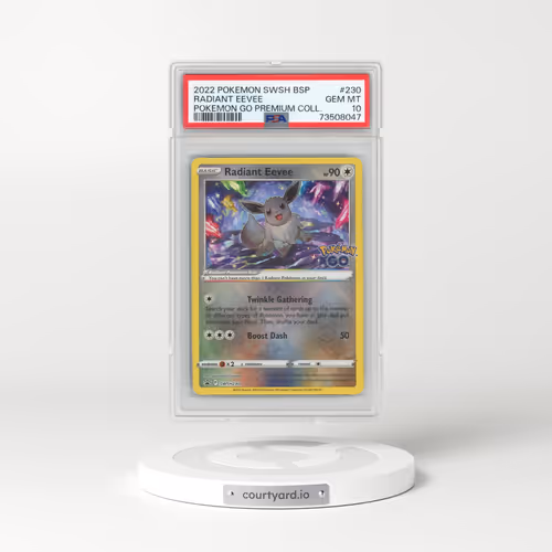 2022 Pokémon Swsh Black Star Promo #230 Radiant Eevee - Holo Pokemon Go Premium Collection Radiant Eevee (PSA 10 GEM MINT)