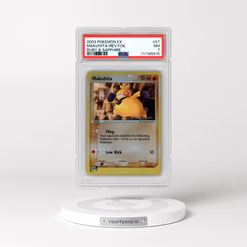 2003 Pokémon EX Ruby & Sapphire #57 Makuhita - Reverse Foil (PSA 7 NM)