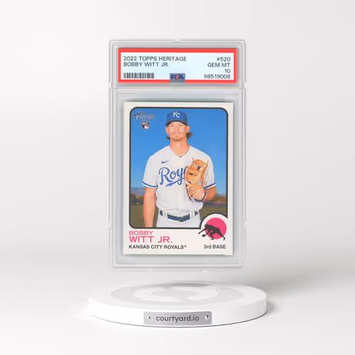 2022 Topps Heritage #520 Bobby Witt Jr. (PSA 10 GEM MINT)