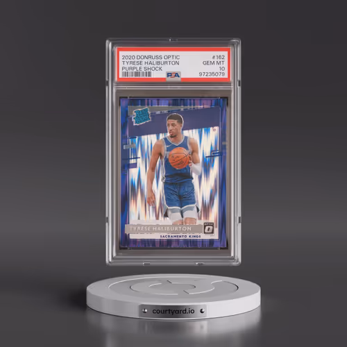 2020 Panini Donruss Optic #162 Tyrese Haliburton - Purple Shock (PSA 10 GEM MINT)