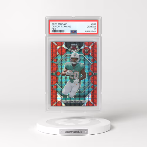 2023 Panini Mosaic #312 DE'Von Achane - Red (PSA 10 GEM MINT)