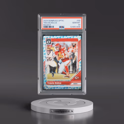 2024 Panini Donruss Optic #98 Travis Kelce - Rocket (PSA 10 GEM MINT)