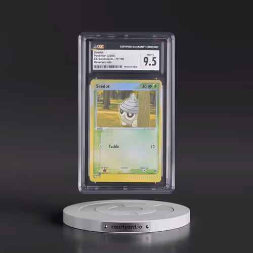 2003 EX Sandstorm (2003 Copyright, w/ "e" Symbol) #77/100 Seedot - Reverse Holo (CGC 9.5 MINT+)