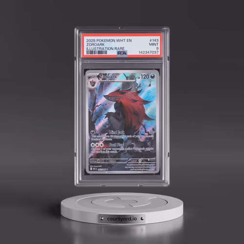 2025 Pokémon Wht EN-White Flare #143 Zoroark - Illustration Rare (PSA 9 MINT)
