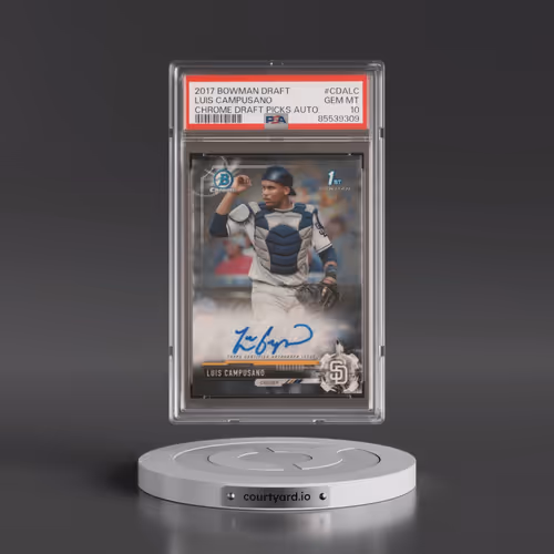 2017 Bowman Draft Chrome Draft Picks Autographs #CDALC Luis Campusano (PSA 10 GEM MINT)