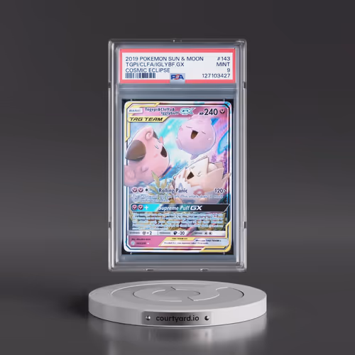 2019 Pokémon Sun & Moon Cosmic Eclipse #143 Togepi & Cleffa & Igglybuff GX - Holo (PSA 9 MINT)