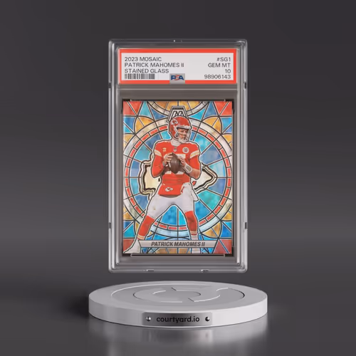 2023 Panini Mosaic Stained Glass #SG1 Patrick Mahomes II (PSA 10 GEM MINT)